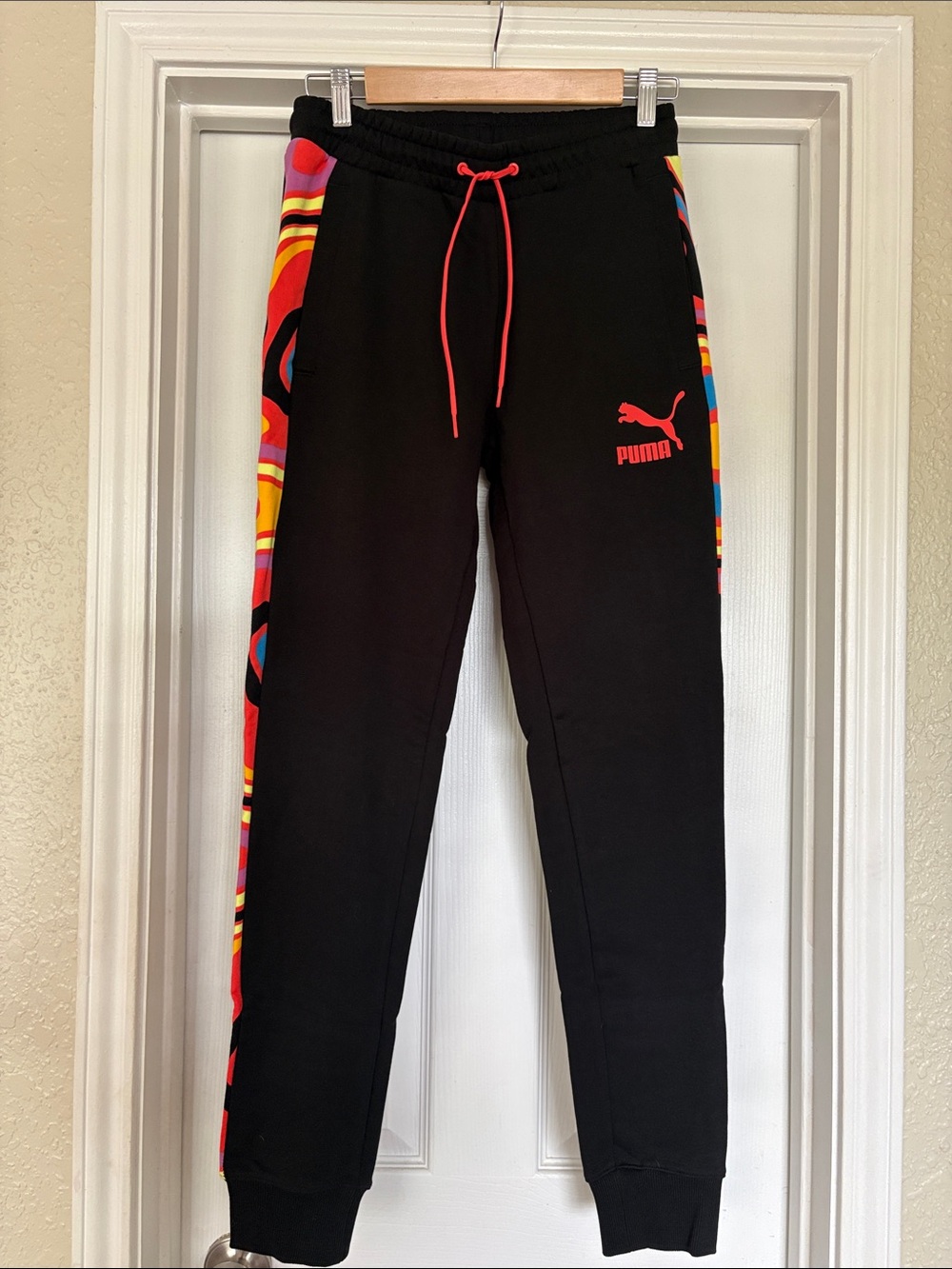 Puma Black T7 Track/Jogger Pants, NWT